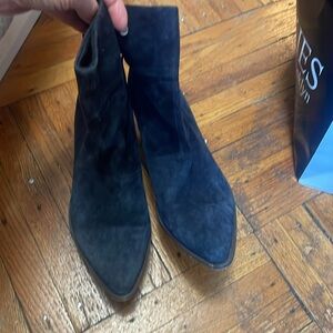 Blue suede shoes -booties -worn 1x
